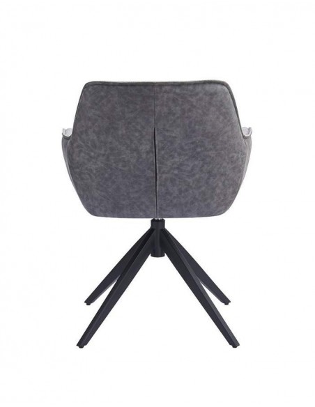 Cadeira giratória DALKA combinada em tecido e couro sintético