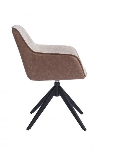 Silla giratoria DALKA combinada en tejido y...