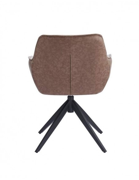 Silla giratoria DALKA combinada en tejido y piel sintética