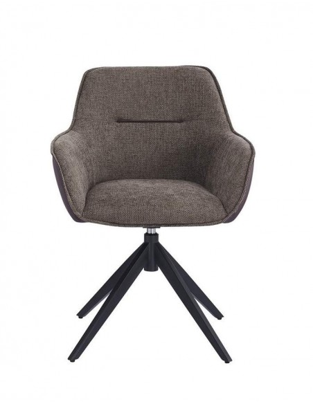 Silla giratoria DALKA combinada en tejido y piel sintética