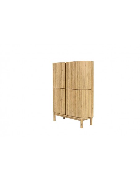 Aparador alto Buffet CORFU 110 x 140, 4 puertas, madera chapada en roble