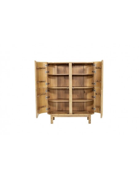 Aparador alto Buffet CORFU 110 x 140, 4 portas, madeira folheada a carvalho