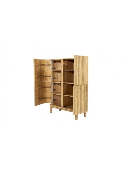 Aparador alto Buffet CORFU 110 x 140, 4 portas, madeira folheada a carvalho