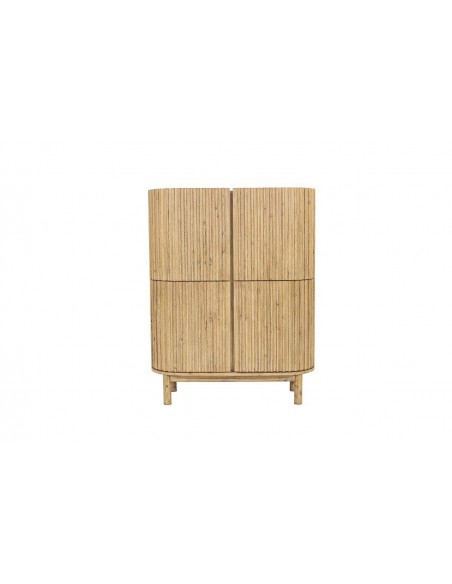 Aparador alto Buffet CORFU 110 x 140, 4 portas, madeira folheada a carvalho