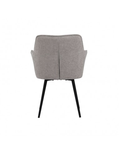 Silla con brazos MAYNA en tela y patas de acero...