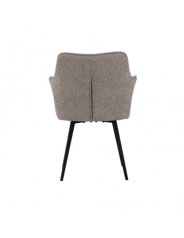 Silla con brazos MAYNA en tela y patas de acero...