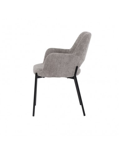 Silla con brazos MENLA de tejido y patas de...