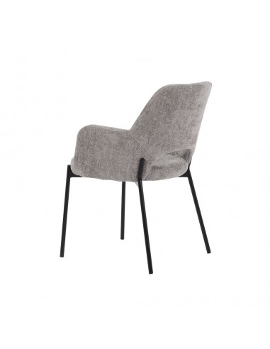 Silla con brazos MENLA de tejido y patas de...