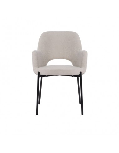 Silla con brazos MENLA de tejido y patas de...