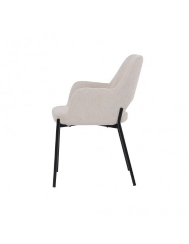 Cadeira com braços MENLA, tecido e pernas em...