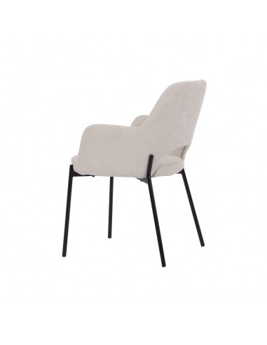 Silla con brazos MENLA de tejido y patas de...