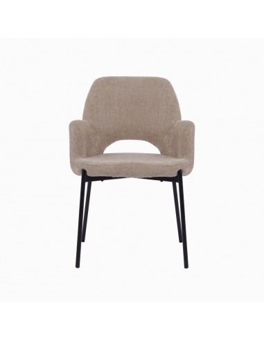 Silla con brazos MENLA de tejido y patas de...