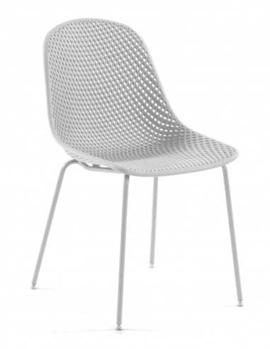 QUINBY Silla minimalista, plastico, metal