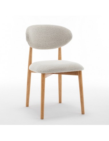 Silla nórdica de madera ANTHE en tejido color...