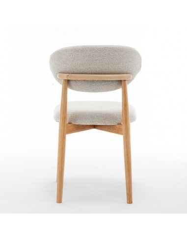 Silla nórdica de madera ANTHE en tejido color...