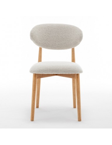 Silla nórdica de madera ANTHE en tejido color...