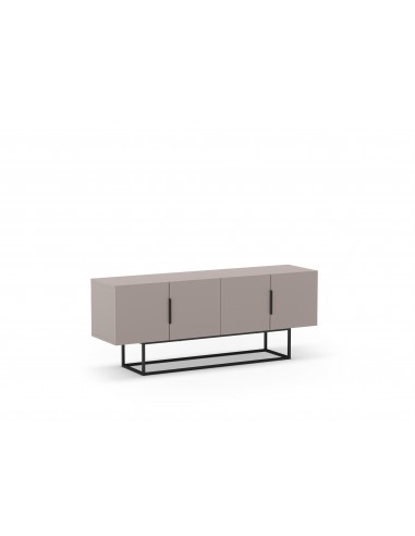 Mueble de TV TITAN 140 X 55, melamina moca y base metal negro
