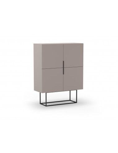 Aparador alto MINIMALISTA TITAN 100 X 128, 4 puertas, melamina moca