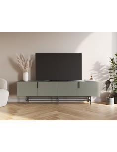 Mueble de TV minimalista 200 x 55cm, ELDIA, 4 puertas,... 2