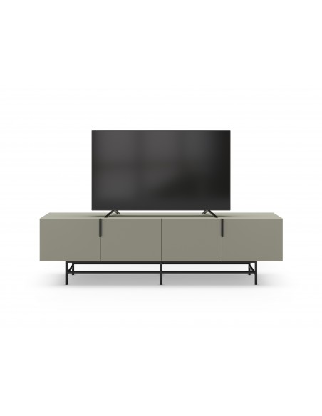 Mueble de TV minimalista 200 x 55cm, ELDIA, 4 puertas, color verde
