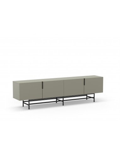 Móvel TV minimalista 200 x 40 ELDIA, 4 portas, cor verde