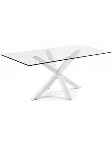 Mesa ARYA 180x100 Epoxy Blanco Cristal Transparente
