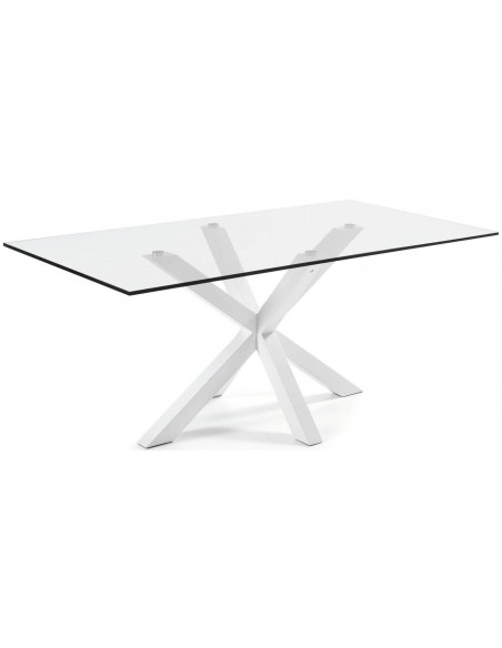 Mesa ARYA 180x100 Epoxy Blanco Cristal Transparente Mesa ARYA 180x100 Epoxy Blanco Cristal Transparente