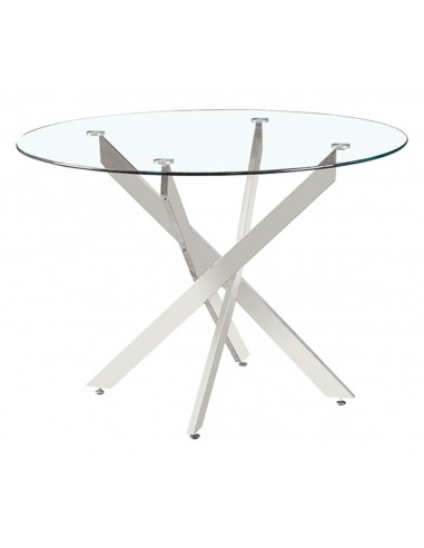 Mesa redonda minimalista em vidro Ruth 110,...