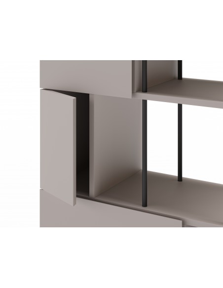 Estantería de diseño moderno PERLA 84 x 175, melamina crema