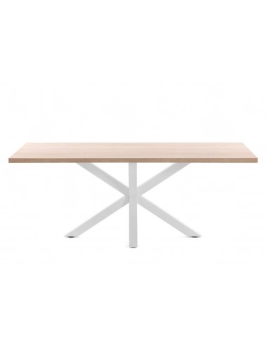 Mesa Arya 180x100, branco, melamina sonoma natural