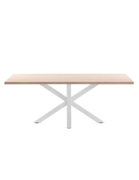 Mesa Arya 180x100, branco, melamina sonoma natural