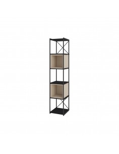 Estantería de diseño ANYA 36 x 179, melamina negro cubos...