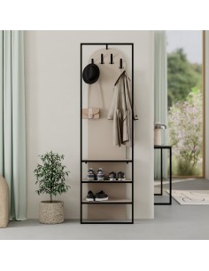 Cabide EDORA com sapateira 53 x 180, melamina creme e... 2