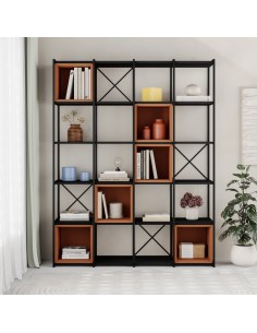 Prateleira design ANYA 139 x 179, melamina preta, cubo de... 2