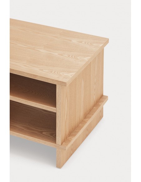 TEULAT INARI Mesa de cabeceira japonesa 54 x 40, 2 PRATELEIRAS, CARVALHO