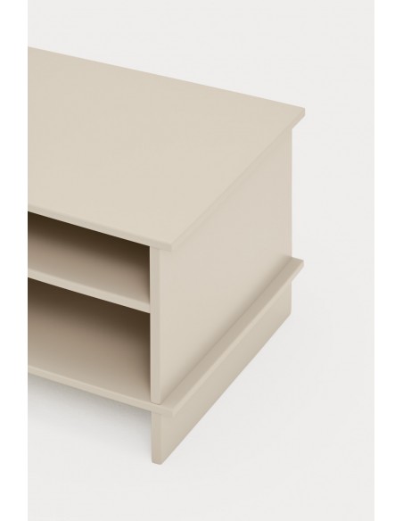 TEULAT INARI Mesa de cabeceira japonesa 54 x 40, 2 PRATELEIRAS, lacada Areia