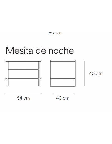 TEULAT INARI Mesa de cabeceira japonesa 54 x 40, 2 PRATELEIRAS, lacada areia e verde