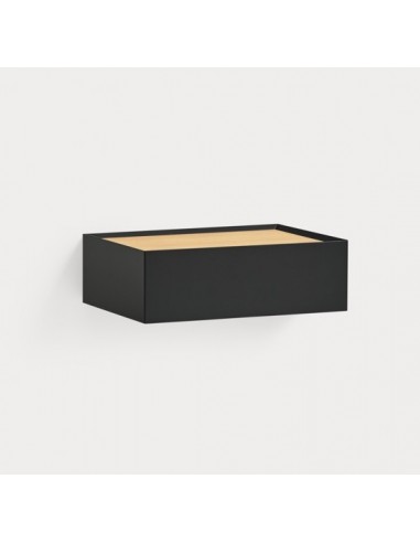 TEULAT MESITA SUSPENDIDA minimalista ARISTA 50 x 16, 1 Cajon, negro y roble
