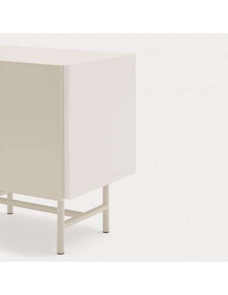 Mesa de cabeceira TEULAT NUBE 1 PORTA DE CORRER 50 x 56, lacado creme e areia