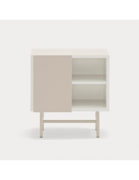 TEULAT MESITA NUBE 1 PUERTA CORREDERA 50 x 56, lacado crema y arena