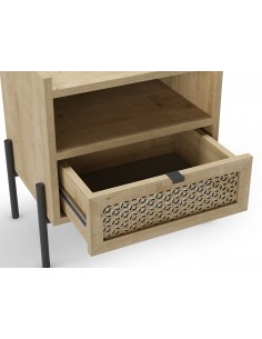 Mesa de cabeceira INCA 49 X 52, carvalho melamina e base... 2