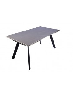 Mesa extensible ARMINIA 160(240) x 90, porcelánico gris y...