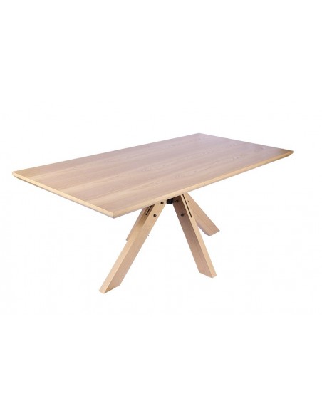 Mesa de comedor nórdica DAYA 160 x 90 chapa de roble