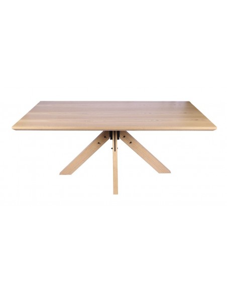 Mesa de comedor nórdica DAYA 160 x 90 chapa de roble