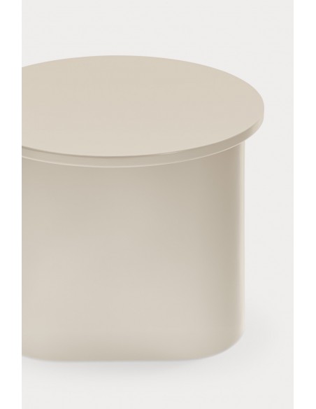 TEULAT Mesa auxiliar redonda TOTEM 50 x 45, minimalista, areia