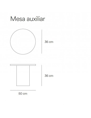 TEULAT MESA auxiliar redonda TOTEM 50 x 45,...