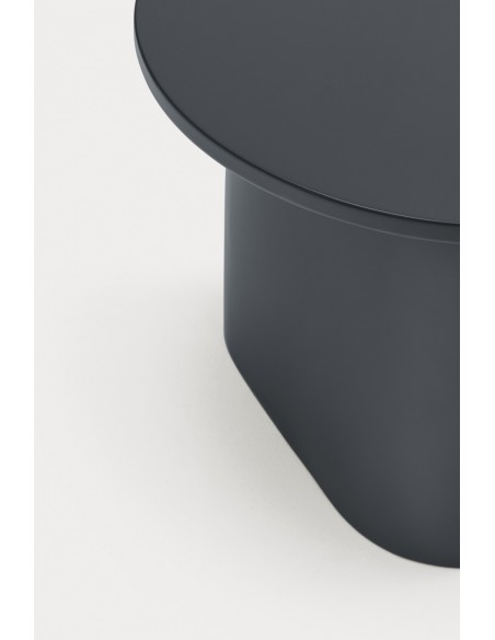 TEULAT Mesa auxiliar redonda TOTEM 50 x 45, minimalista, cinza antracite