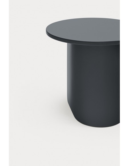 TEULAT Mesa auxiliar redonda TOTEM 50 x 45, minimalista, cinza antracite