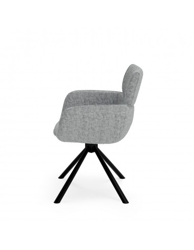 Silla giratoria con brazos DIANE tejido...