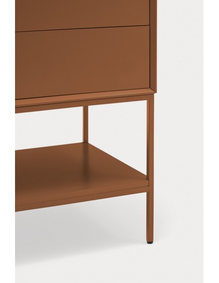 Móvel TV Teulat Platt minimalista 175 x 45, MDF lacado cor telha